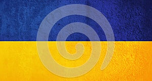 Ukraine Flag emblem background blue and yellow flag