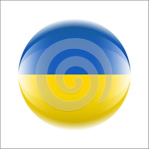 Ukraine flag icon in the