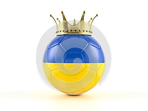 Ukraine flag soccer ball with crown