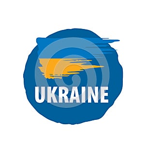 Ukraine flag, vector illustration on a white background