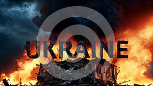 Ukraine in Flames AI-generated