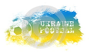 Ukraine football art illustration. Street graphic style soccer.