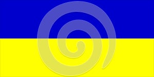 Ukraine. Illustration of the flag of Ukraine. photo