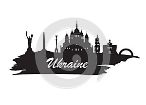 Ukraine Landmark Global Travel And Journey paper background. Vector Design Template.used for your advertisement, book, banner, te