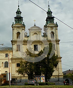 Ukraine, Lviv, Roman Catholic church of St. Mary Magdalene, facade of the church