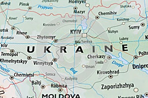 Ukraine map photo