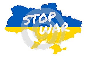 ukraine map with country colors STOP WAR