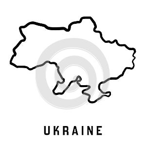 Ukraine map outline