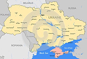 Ukraine map photo