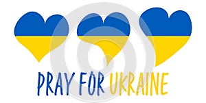 Ukraine national colors Hearts