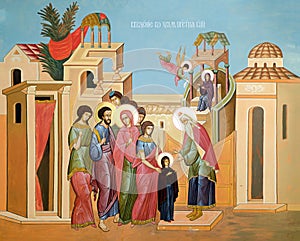 Icon Introduction to the temple of the Blessed Virgin