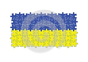 Ukraine puzzle effect national flag country emblem