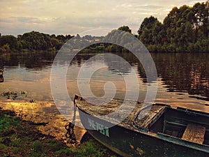 Ukraine, river Desna, sort of village bridges