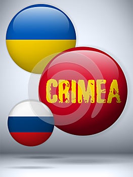 Ukraine and Russia conflict for Crimea Icon