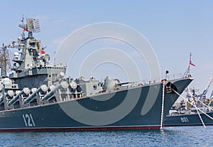 Ukraine, Sevastopol - September 02, 2011: The flagship of the Ru