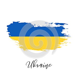 Ukraine vector watercolor national country flag icon