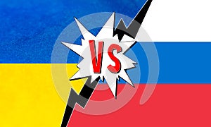 ukraine vs russia international conflict flag