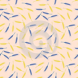 Ukraine wheats seamless pattern for wrapping paper and fabrics and linens and fashion textiles and summer print