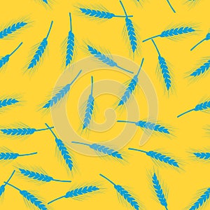 Ukraine wheats seamless pattern for wrapping paper and fabrics and linens and fashion textiles and summer print