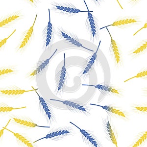 Ukraine wheats seamless pattern for wrapping paper and fabrics and linens and fashion textiles and summer print