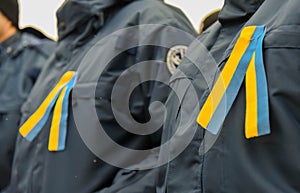 Ukrainian Army Yellow and blue ribbon