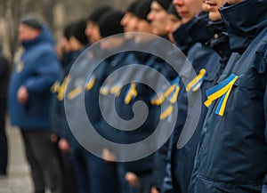 Ukrainian Army Yellow and blue ribbon