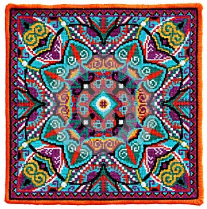 Ukrainian authentic embroidery carpet photo