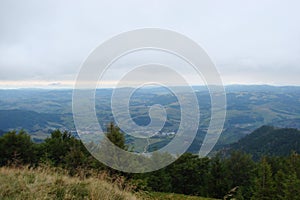 Ukrainian Carpathian Mountains near the village of Pilipets of Transcarpathian region. Ukraine.