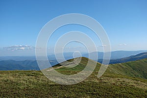 Ukrainian Carpathian Mountains near the village of Pilipets of Transcarpathian region. Ukraine.