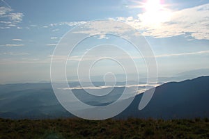 The Ukrainian Carpathians. The Borzhava mountain range.