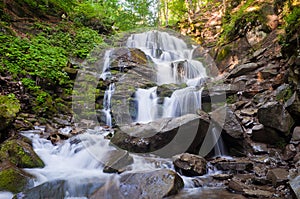 Ukrainian Carpathians, waterfall Shypit.