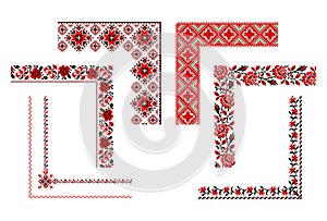 Ukrainian embroidery ornament photo