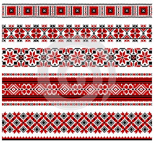 Ukrainian embroidery ornament photo