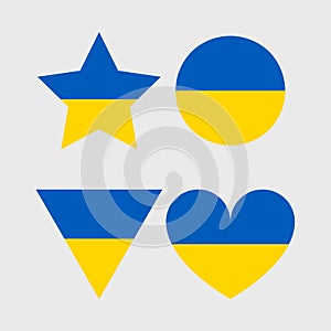 Ukrainian flag. Blue and yellow flag of Ukraine.
