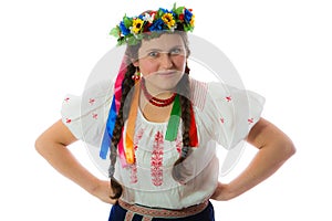 Ukrainian girl in wreath
