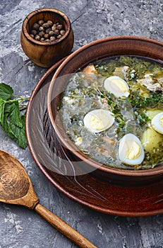 Ukrainian green borsch