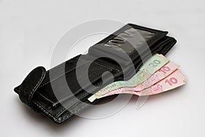 Ukrainian grivna in wallet