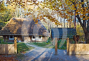 Ukrainian historical country farmstead