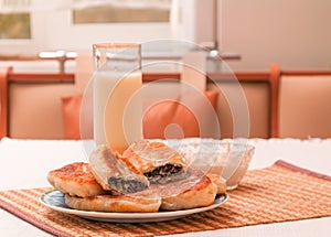 Ukrainian homemade meat pies on a plate