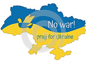 Ukrainian map design call stop war from russia to Ukraine