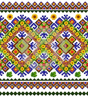 Ukrainian national traditional shirt pattern