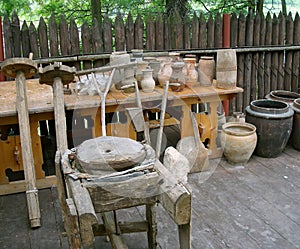 Ukrainian potter's crockery