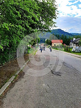 Ukrainian refugees fleeing the war