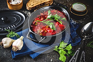 Ukrainian Russian soup borsch