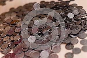 Ukrainian silver coins. Pyramid of money