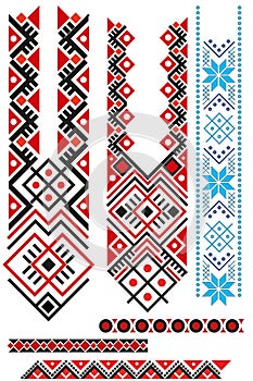 Ukrainian traditionally ornament. Simless stich cross in vector