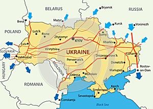 Ukrainian vector gas transportation system