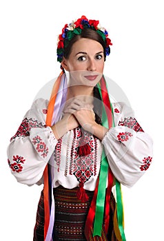 Ukrainian woman in national costume