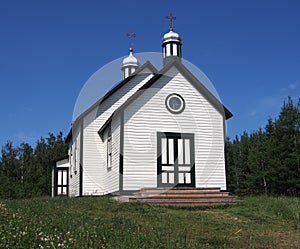 Ukranian Catholic Church Against A Blue Sky photo