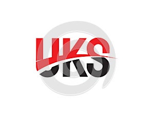 UKS Letter Initial Logo Design Vector Illustration